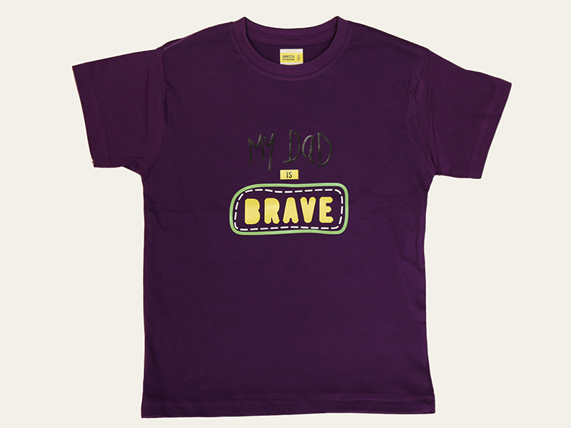 T-shirt Roxa “My Dad is BRAVE”